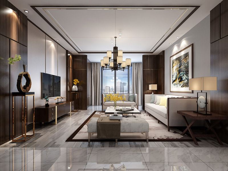 河源市濱河苑住宅區(qū)現(xiàn)代簡約風(fēng)格三居室裝修案例