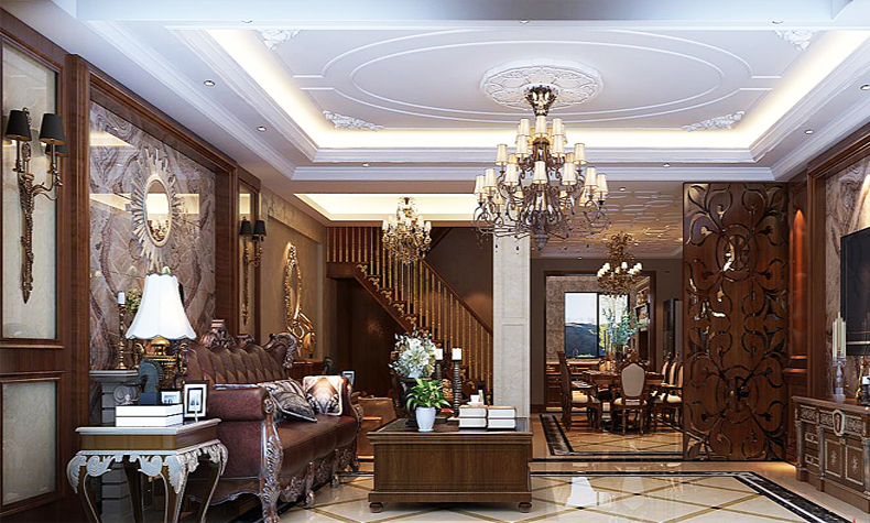 樂(lè)山市領(lǐng)地·瀾山歐式風(fēng)格復(fù)式裝修案例