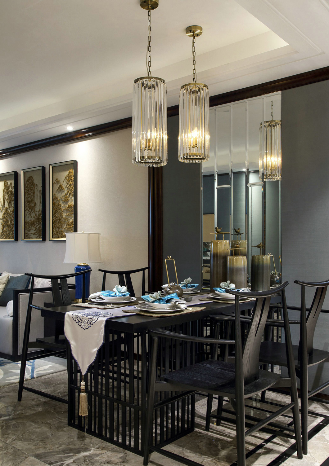 新中式風(fēng)格室內(nèi)設(shè)計家裝案例-餐廳 新中式風(fēng)格室內(nèi)設(shè)計家裝案例-餐廳