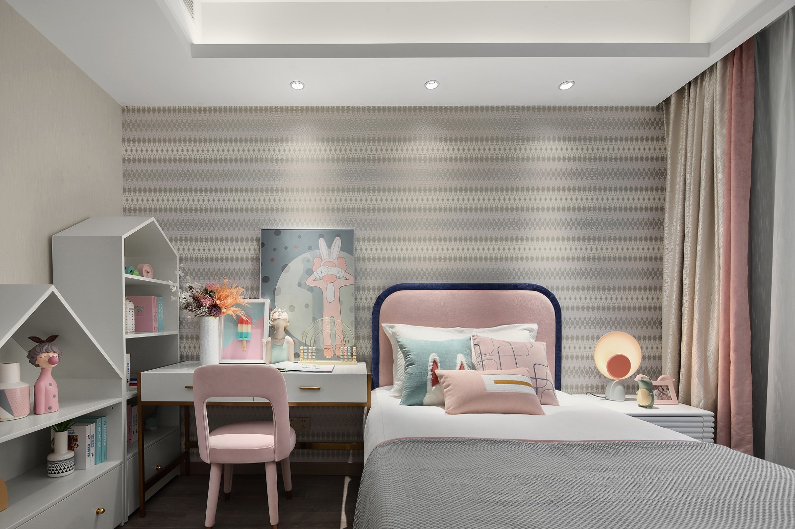 港式輕奢風(fēng)格室內(nèi)設(shè)計(jì)家裝案例-兒童房 港式輕奢風(fēng)格室內(nèi)設(shè)計(jì)家裝案例-兒童房