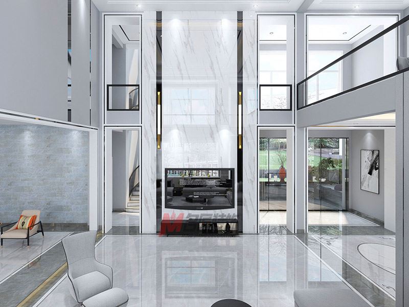 自貢市謝家壩居委會現(xiàn)代風格別墅裝修案例