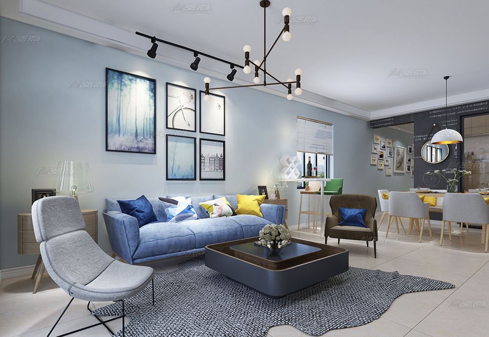 佛山市佛奧灣北歐風(fēng)格三居室裝修案例