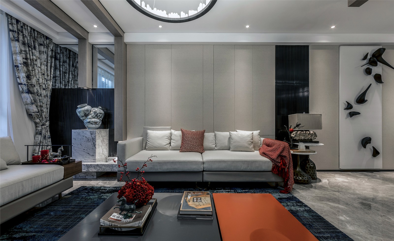 佛山裝修公司新中式風(fēng)格室內(nèi)裝修效果圖客廳 佛山裝修公司新中式風(fēng)格室內(nèi)裝修效果圖客廳