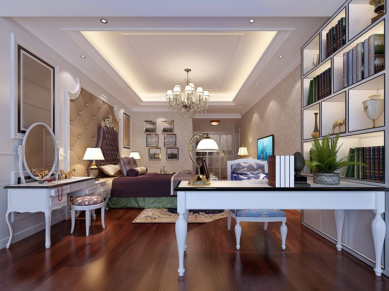 佛山市建投綠地璀璨天城歐式風格四居室裝修案例