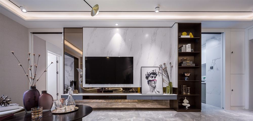 陽(yáng)江市京源上景輕奢風(fēng)格三居室裝修案例