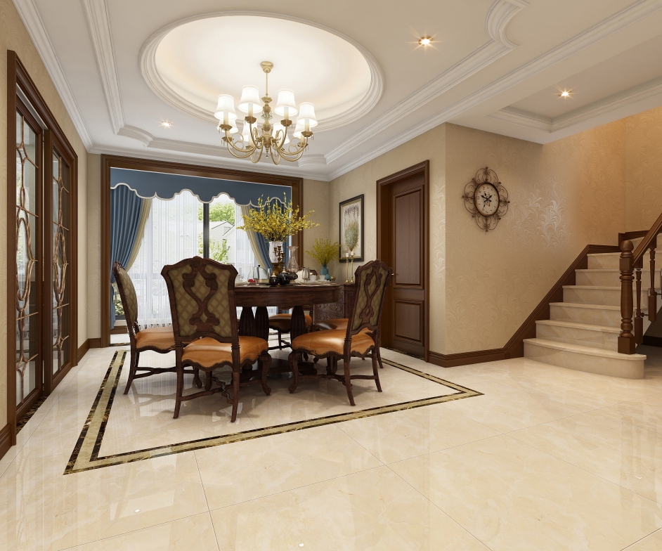 嘉興市寶石公館新中式風(fēng)格五居室裝修案例