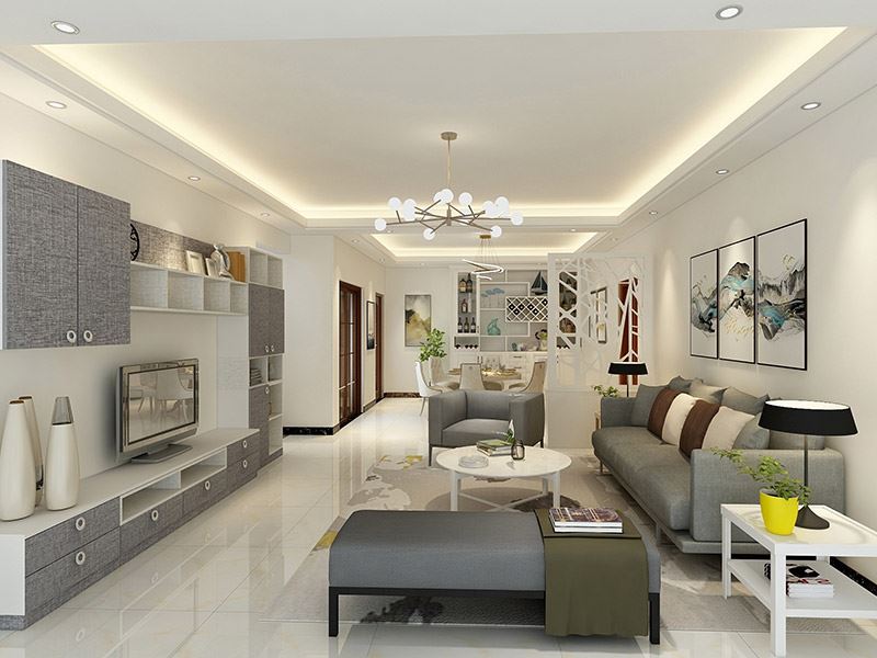 佛山市保利玥府現(xiàn)代簡約風格三居室裝修案例