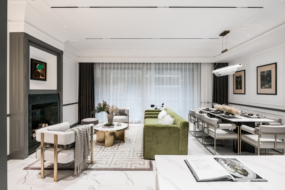 歐式輕奢風(fēng)格家裝設(shè)計(jì)室內(nèi)裝修效果圖-客餐廳 歐式輕奢風(fēng)格家裝設(shè)計(jì)室內(nèi)裝修效果圖-客餐廳