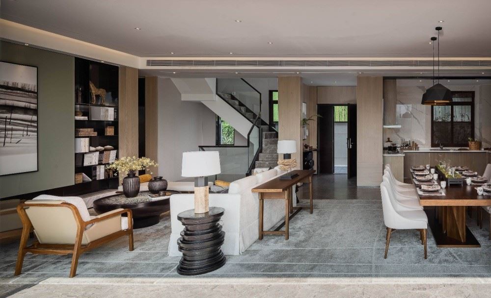 曲靖市龍澤園新中式風格別墅裝修案例