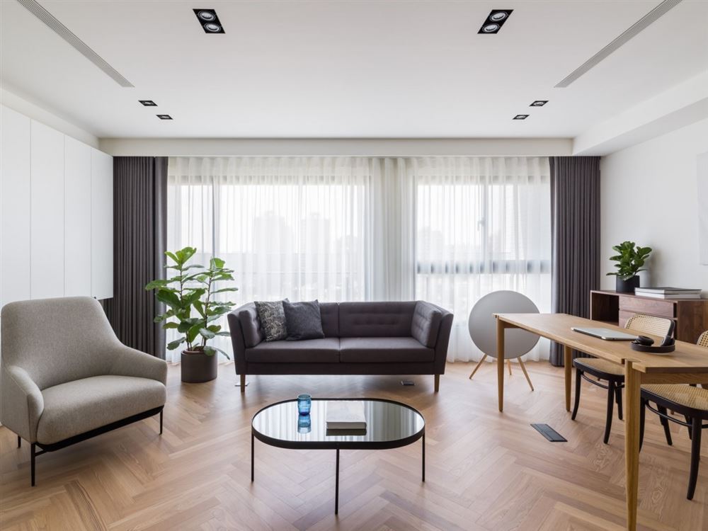 江門市海悅君庭現(xiàn)代簡(jiǎn)約風(fēng)格三居室裝修案例