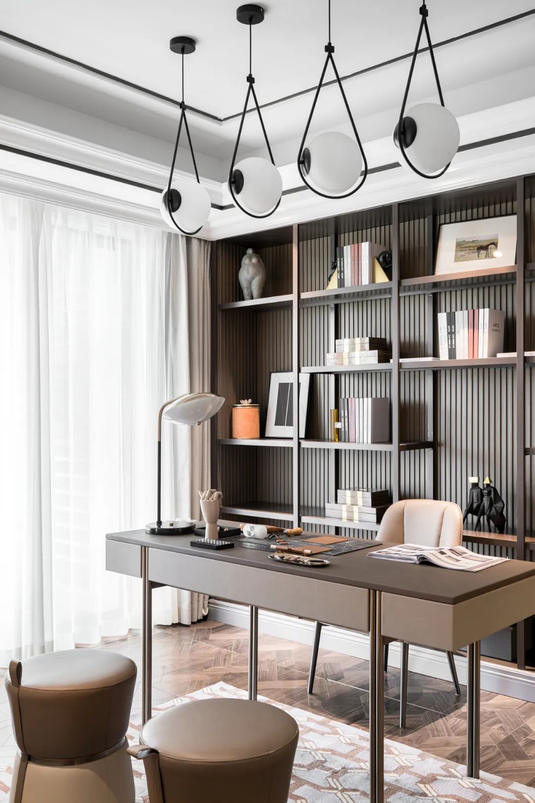 時尚輕奢風(fēng)格室內(nèi)設(shè)計家裝案例-書房書柜 時尚輕奢風(fēng)格室內(nèi)設(shè)計家裝案例-書房書柜