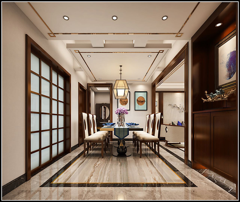 裝修公司新中式風格室內(nèi)裝修效果圖-餐廳 裝修公司新中式風格室內(nèi)裝修效果圖-餐廳