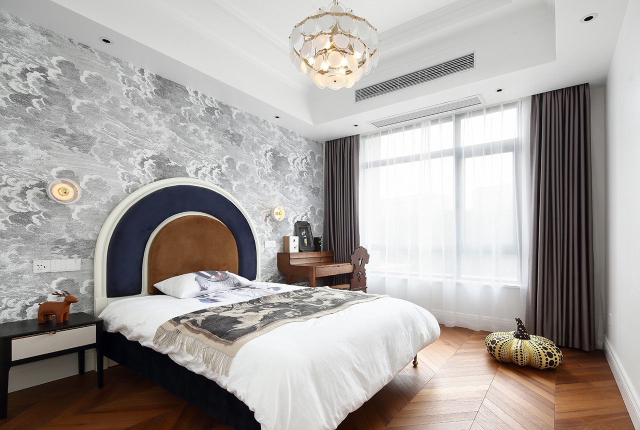 簡歐輕奢風(fēng)格家裝設(shè)計別墅裝修效果圖-次臥 簡歐輕奢風(fēng)格家裝設(shè)計別墅裝修效果圖-次臥