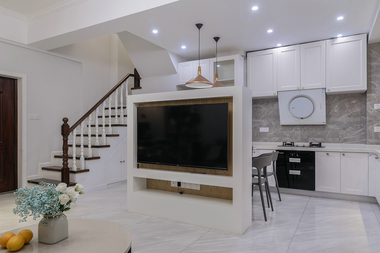 北歐清新風格家裝設計復式裝修效果圖-電視背景墻 北歐清新風格家裝設計復式裝修效果圖-電視背景墻