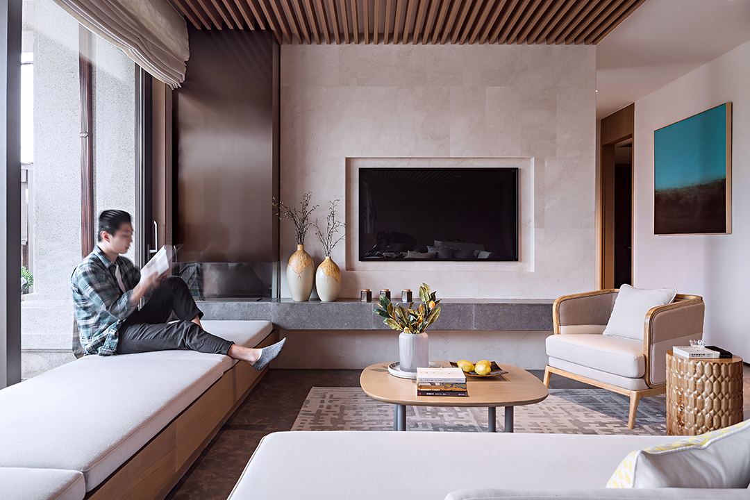 日式原木簡(jiǎn)約風(fēng)格室內(nèi)家裝案例效果圖-客廳飄窗 日式原木簡(jiǎn)約風(fēng)格室內(nèi)家裝案例效果圖-客廳飄窗