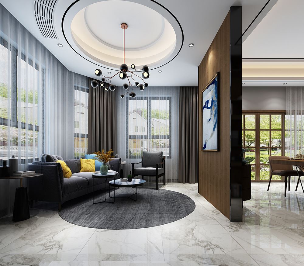 佛山市世茂弘陽綠島湖公館現(xiàn)代簡約風(fēng)格別墅裝修案例