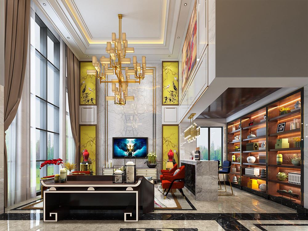 佛山市卓越蔚藍星宸歐式風格別墅裝修案例