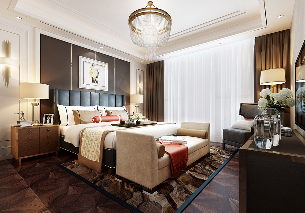 美式鄉(xiāng)村風(fēng)格室內(nèi)裝修效果圖-碧桂園翡翠灣四居140平米-臥室 美式鄉(xiāng)村風(fēng)格室內(nèi)裝修效果圖-碧桂園翡翠灣四居140平米-臥室