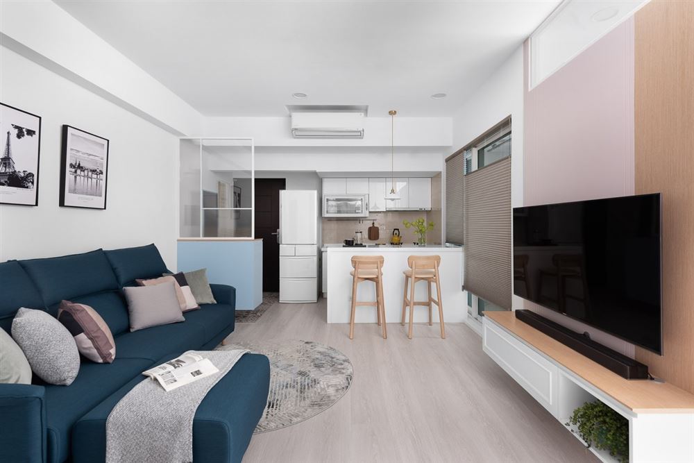 江門(mén)市五邑碧桂園現(xiàn)代簡(jiǎn)約風(fēng)格二居室裝修案例