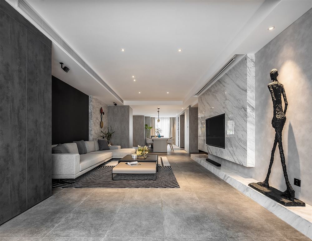 廣州市汾水小區(qū)輕奢風格三居室裝修案例