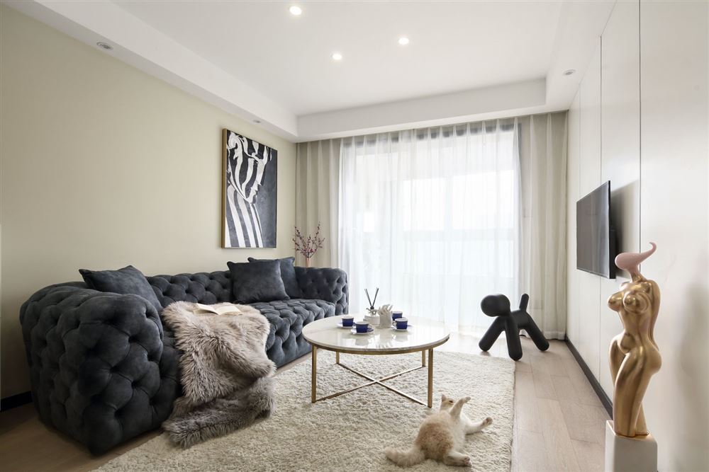 曲靖市世紀(jì)濤岸現(xiàn)代簡約風(fēng)格三居室裝修案例