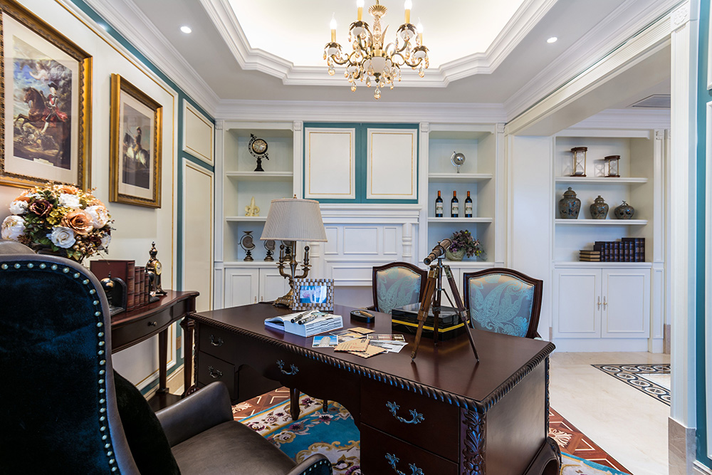 綠地玫瑰城四居220平米歐式風(fēng)格裝修案例-書房 綠地玫瑰城四居220平米歐式風(fēng)格裝修案例-書房