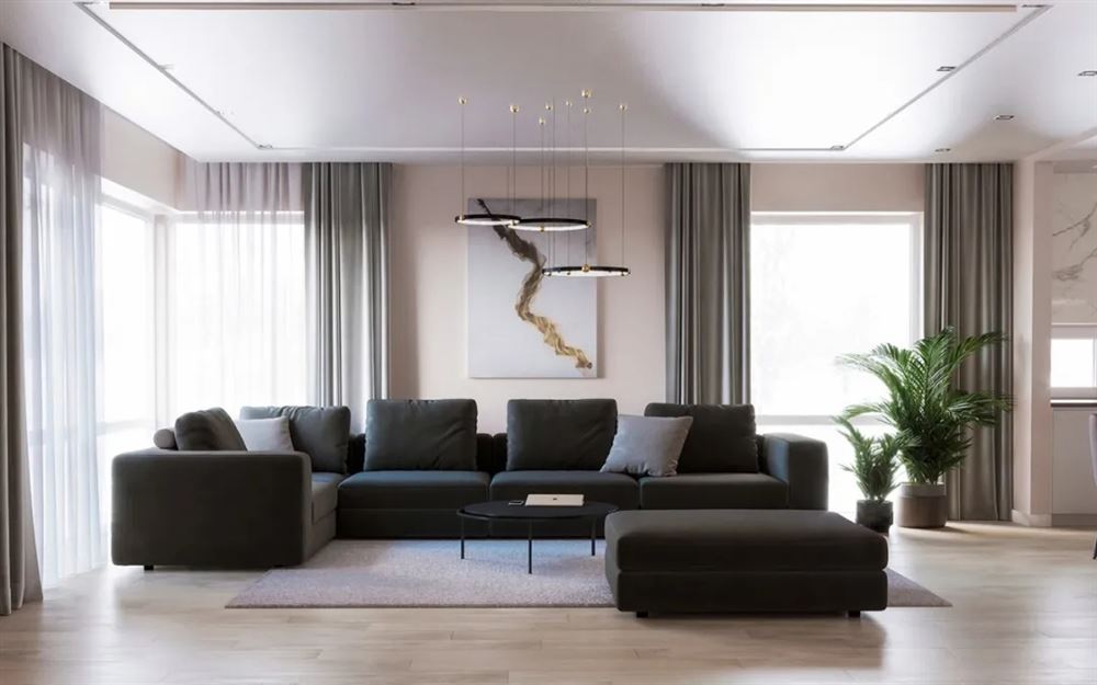 江門市瓏城半山輕奢風(fēng)格三居室裝修案例