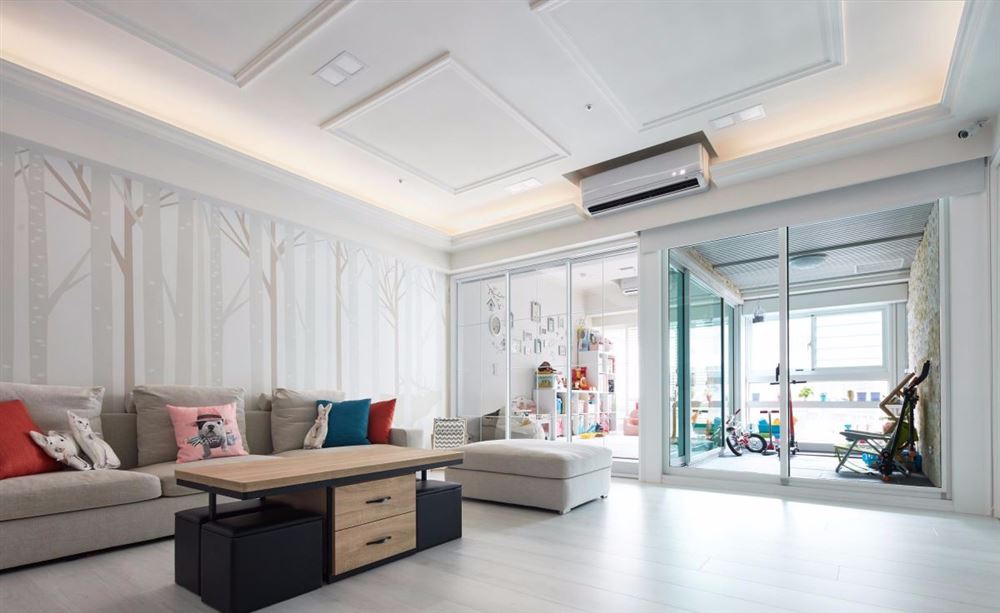 江門市寶翠園美式風格三居室裝修案例