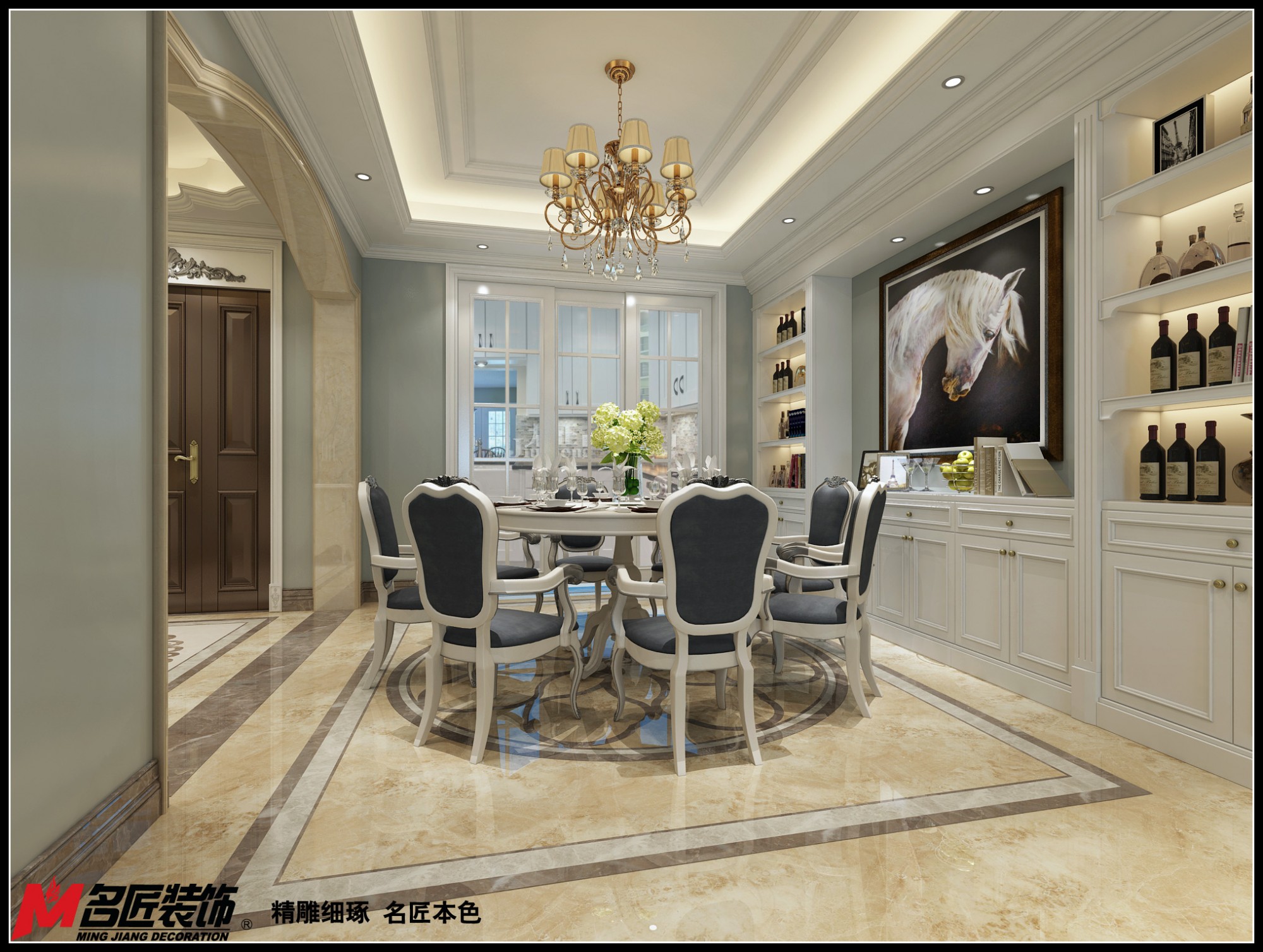 德陽(yáng)市嘉銘悅城歐式風(fēng)格別墅裝修案例