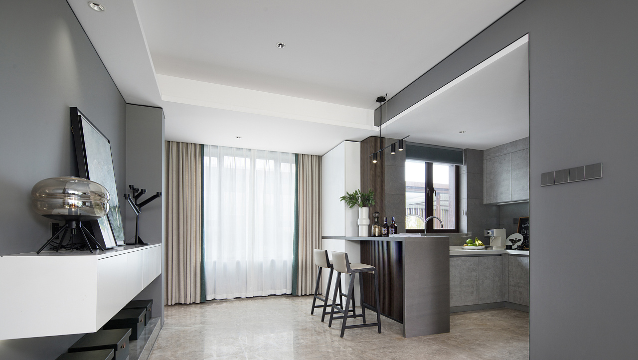 裝修案例現(xiàn)代簡約風格室內裝修效果圖-餐廚廳
