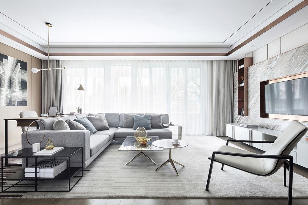 南寧市賓陽(yáng)榮和花園輕奢風(fēng)格三居室裝修案例