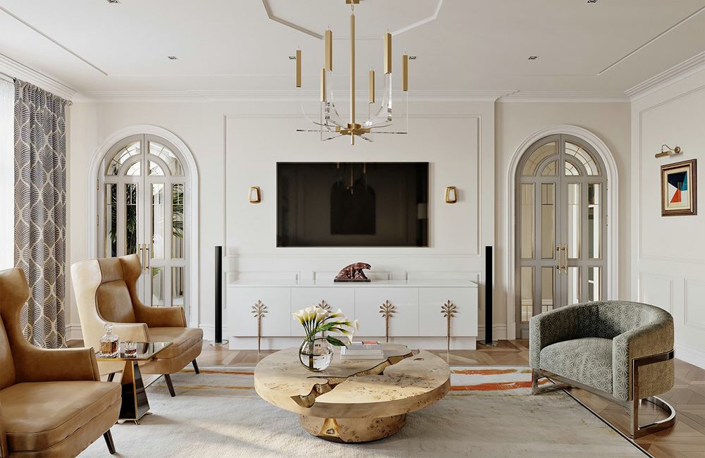 江門市德信園田園風格四居室裝修案例