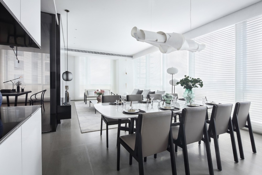 簡約黑白灰風(fēng)格室內(nèi)設(shè)計家裝案例-餐廳 簡約黑白灰風(fēng)格室內(nèi)設(shè)計家裝案例-餐廳