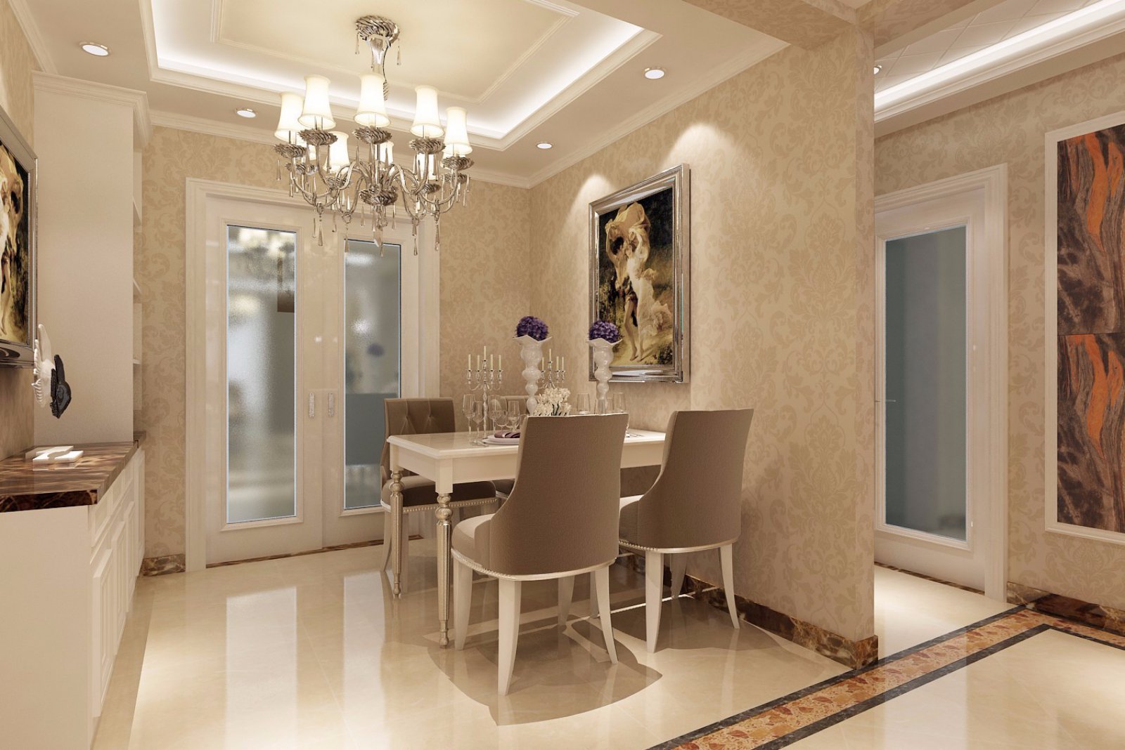 歐式輕奢風(fēng)格室內(nèi)設(shè)計家裝案例-餐廳 歐式輕奢風(fēng)格室內(nèi)設(shè)計家裝案例-餐廳