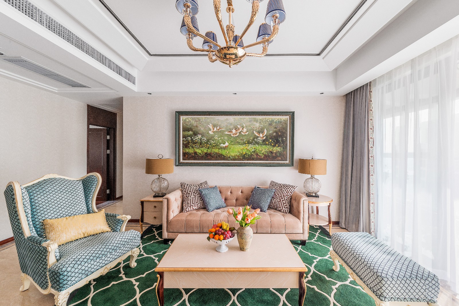 美式田園風格家裝設計室內裝修效果圖-客廳 美式田園風格家裝設計室內裝修效果圖-客廳