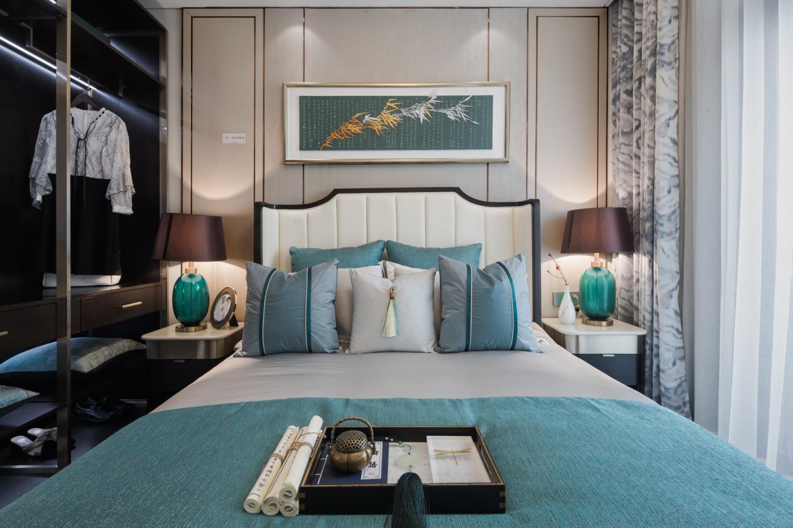 新中式風(fēng)格室內(nèi)設(shè)計(jì)家裝案例-主臥 新中式風(fēng)格室內(nèi)設(shè)計(jì)家裝案例-主臥