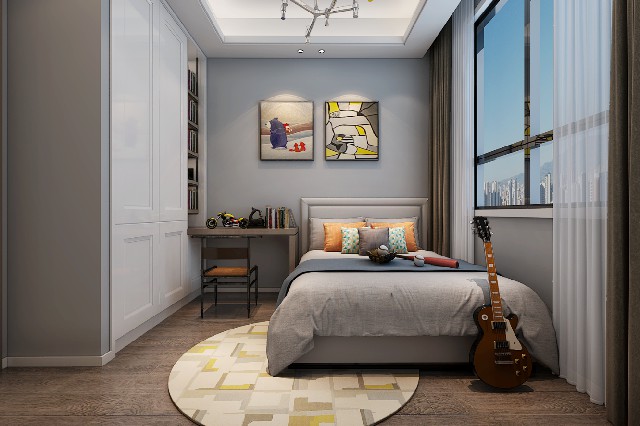 裝修公司新中式風格室內(nèi)裝修效果圖-臥室 裝修公司新中式風格室內(nèi)裝修效果圖-臥室