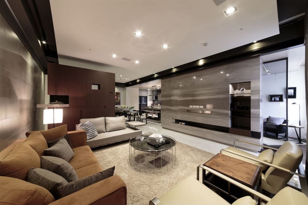 廣州市保利紫薇花園輕奢風格四居室裝修案例