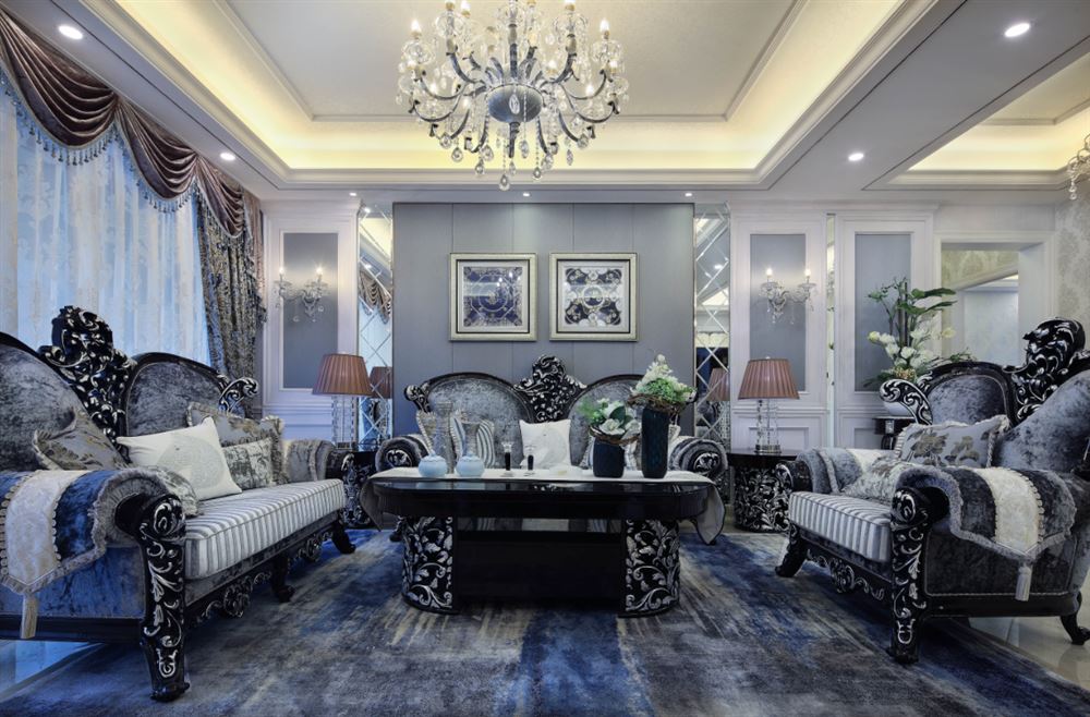 輕奢風(fēng)格家裝設(shè)計(jì)室內(nèi)裝修效果圖-客廳 輕奢風(fēng)格家裝設(shè)計(jì)室內(nèi)裝修效果圖-客廳