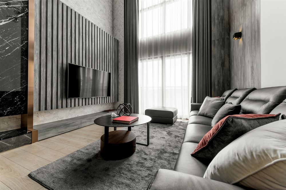 佛山市建投綠地璀璨天城輕奢風格復式裝修案例