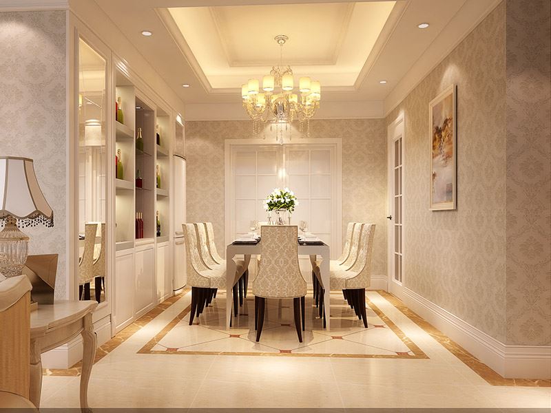 河源市雅居樂新地歐式風(fēng)格三居室裝修案例