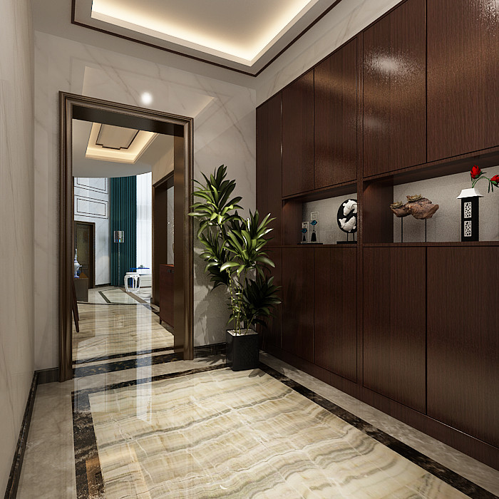 新中式風(fēng)格別墅裝修設(shè)計效果圖-海琴水岸別墅365平米-別墅裝修設(shè)計玄關(guān) 新中式風(fēng)格別墅裝修設(shè)計效果圖-海琴水岸別墅365平米-別墅裝修設(shè)計玄關(guān)