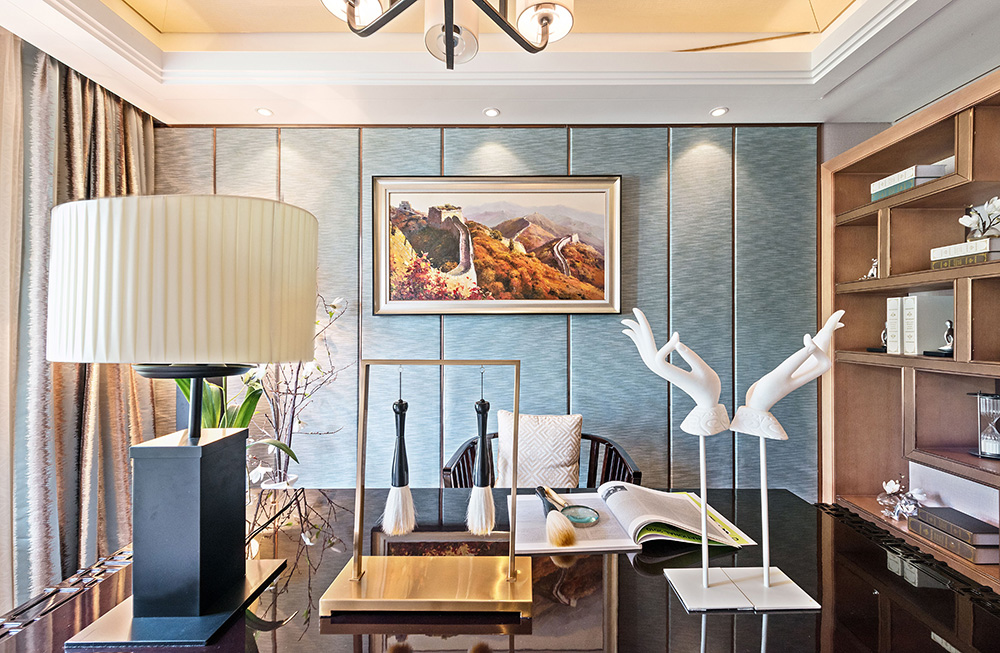 新中式風(fēng)格室內(nèi)裝修設(shè)計(jì)效果圖-恒大西江天悅平層195平米-室內(nèi)裝修設(shè)計(jì)書(shū)房 新中式風(fēng)格室內(nèi)裝修設(shè)計(jì)效果圖-恒大西江天悅平層195平米-室內(nèi)裝修設(shè)計(jì)書(shū)房