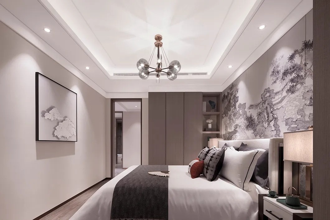 新中式風格別墅室內設計家裝案例-臥室 新中式風格別墅室內設計家裝案例-臥室