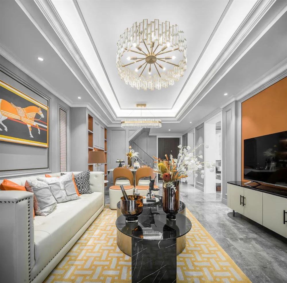 佛山市龍光·玖悅灣輕奢風(fēng)格復(fù)式裝修案例