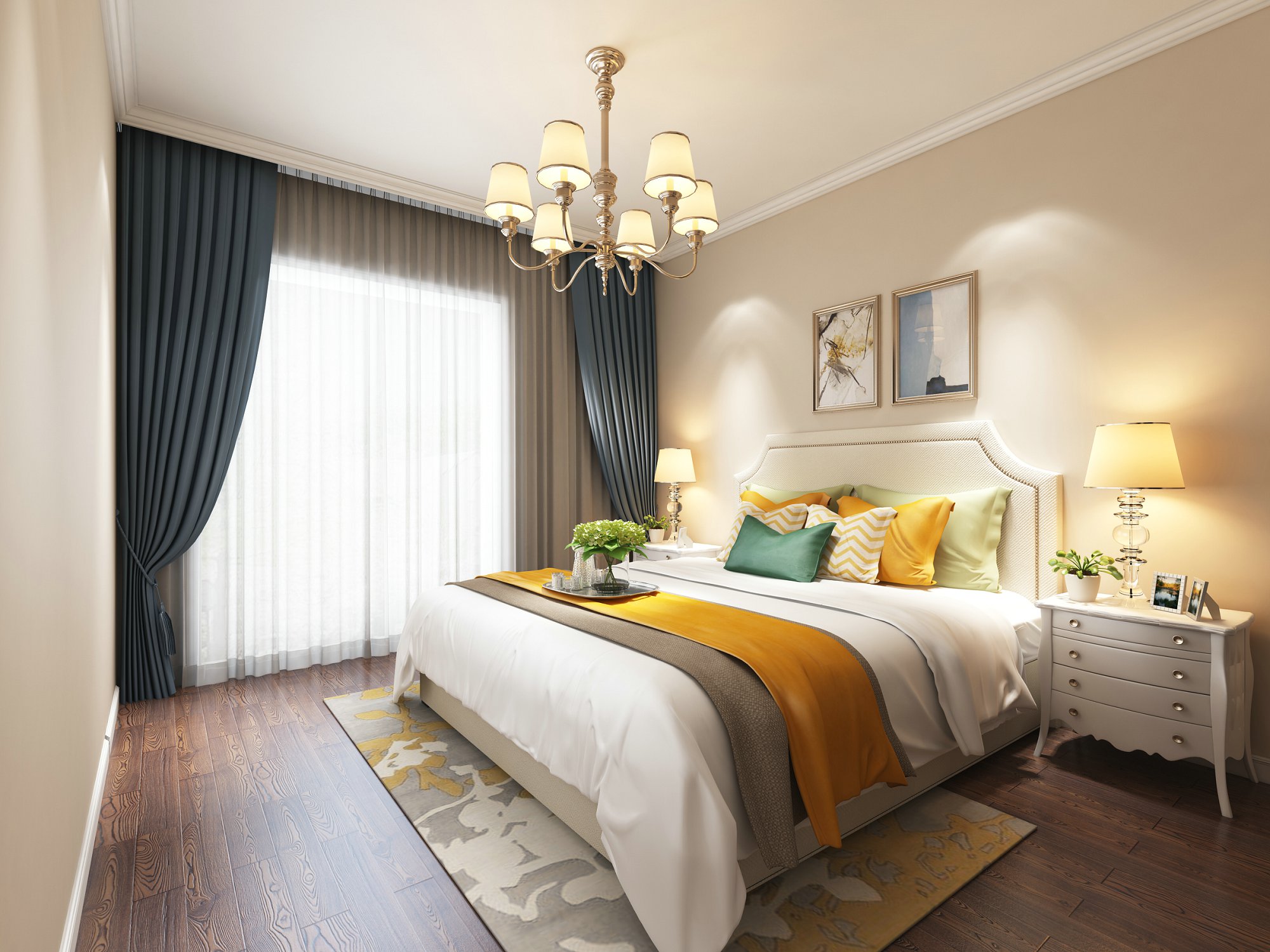 合肥市保利時(shí)代歐式風(fēng)格三居室裝修案例