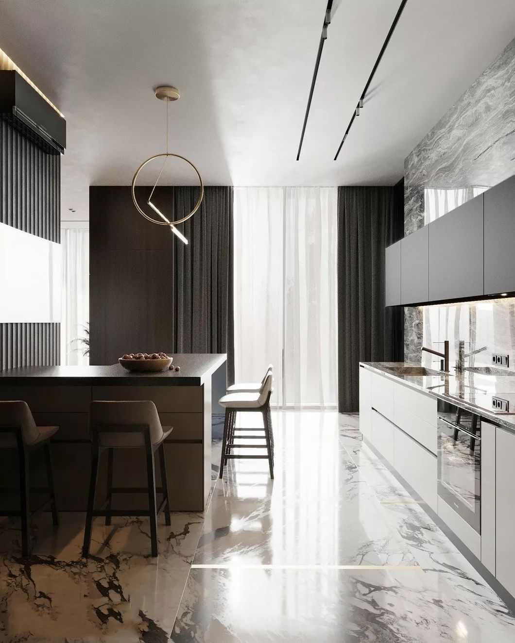 佛山裝修公司現(xiàn)代輕奢風(fēng)格室內(nèi)裝修效果圖-廚房 佛山裝修公司現(xiàn)代輕奢風(fēng)格室內(nèi)裝修效果圖-廚房