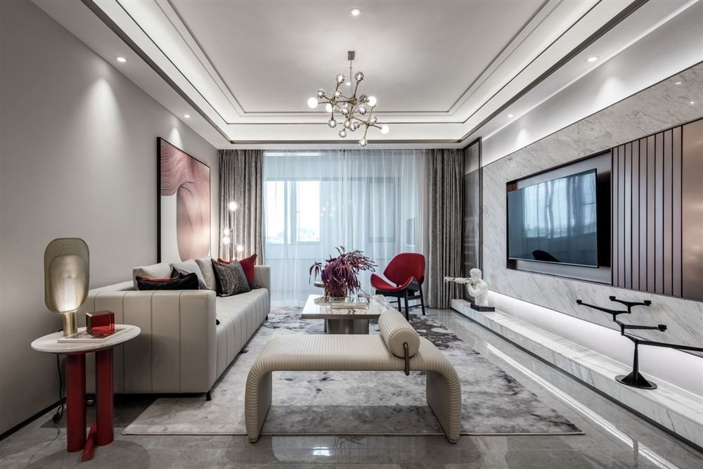 佛山市保利清能和府新中式風(fēng)格四居室裝修案例