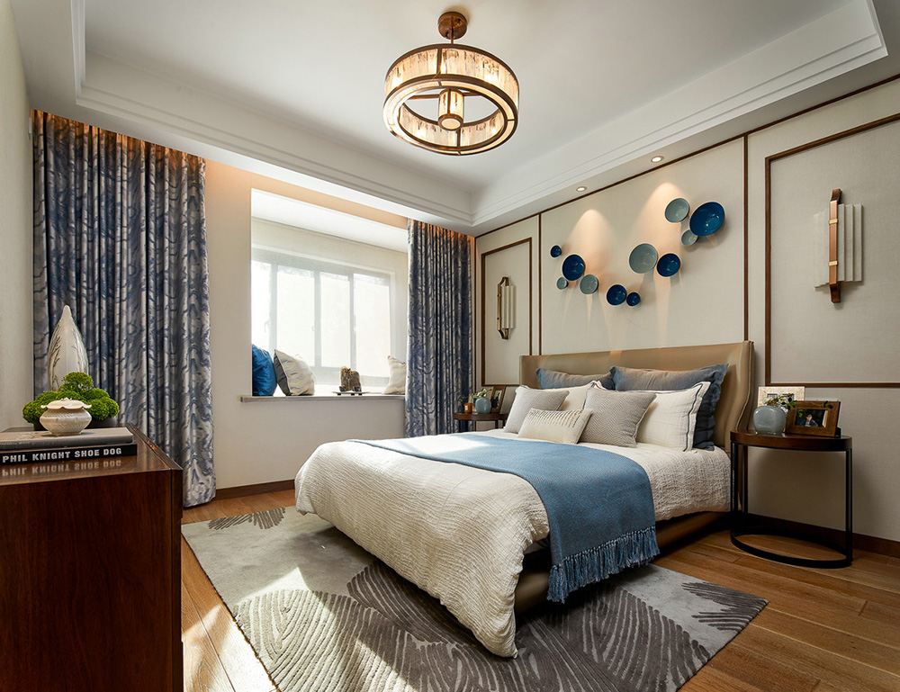 錦和花園三居111平米輕奢風(fēng)格室內(nèi)裝修案例-主臥 錦和花園三居111平米輕奢風(fēng)格室內(nèi)裝修案例-主臥