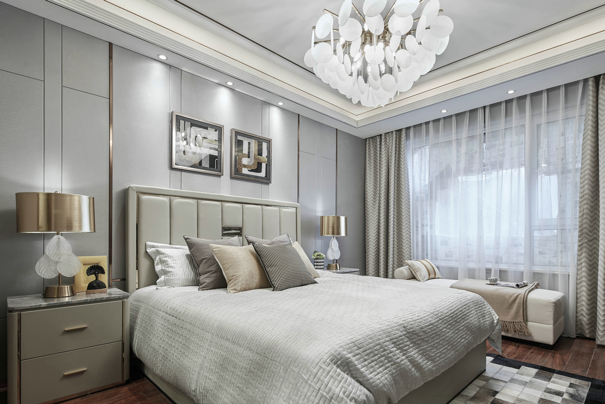 輕奢風(fēng)格室內(nèi)裝修效果圖-萬(wàn)象江山二期四居175平米-臥室 輕奢風(fēng)格室內(nèi)裝修效果圖-萬(wàn)象江山二期四居175平米-臥室